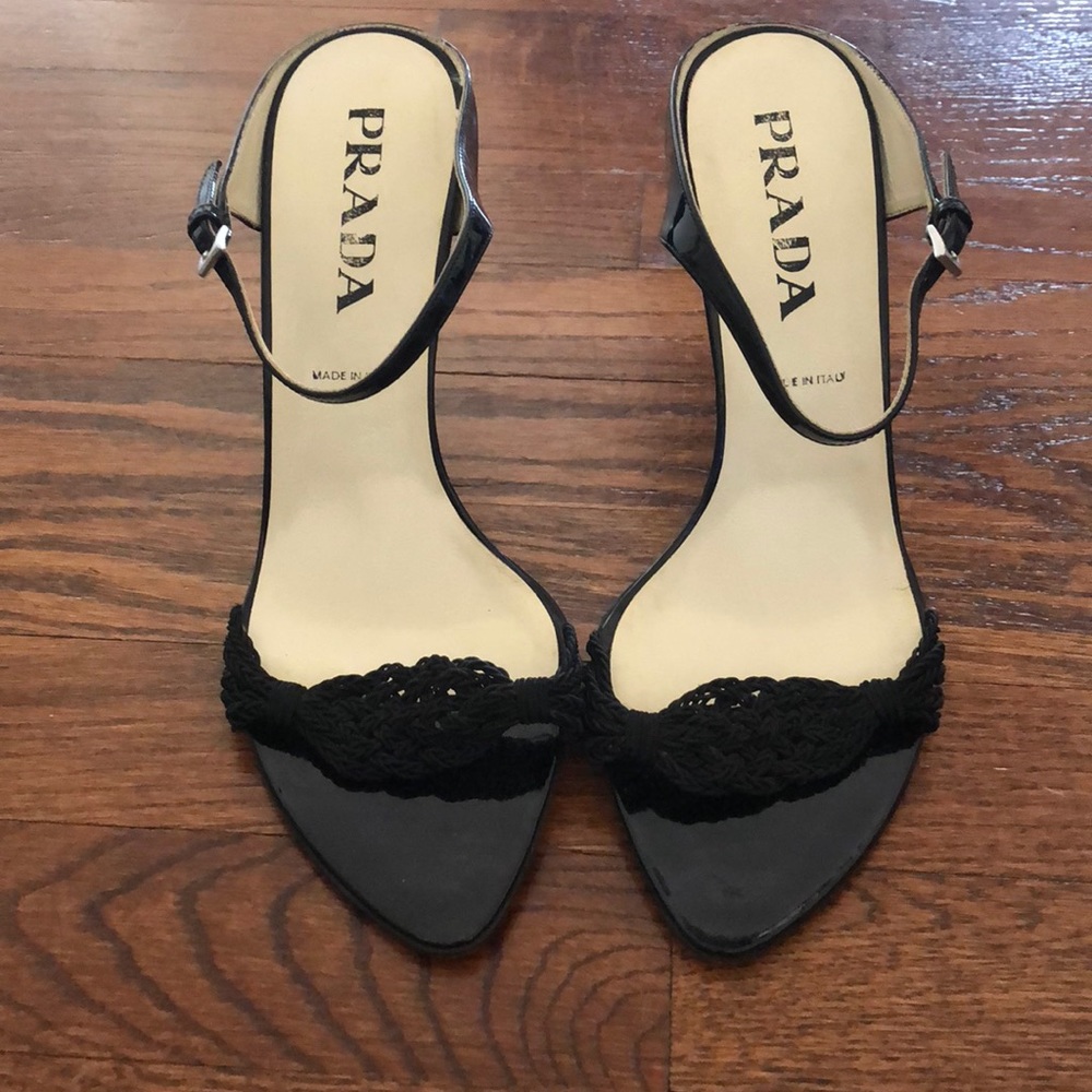 Black Prada heels. Size 38 1/2.